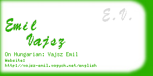 emil vajsz business card